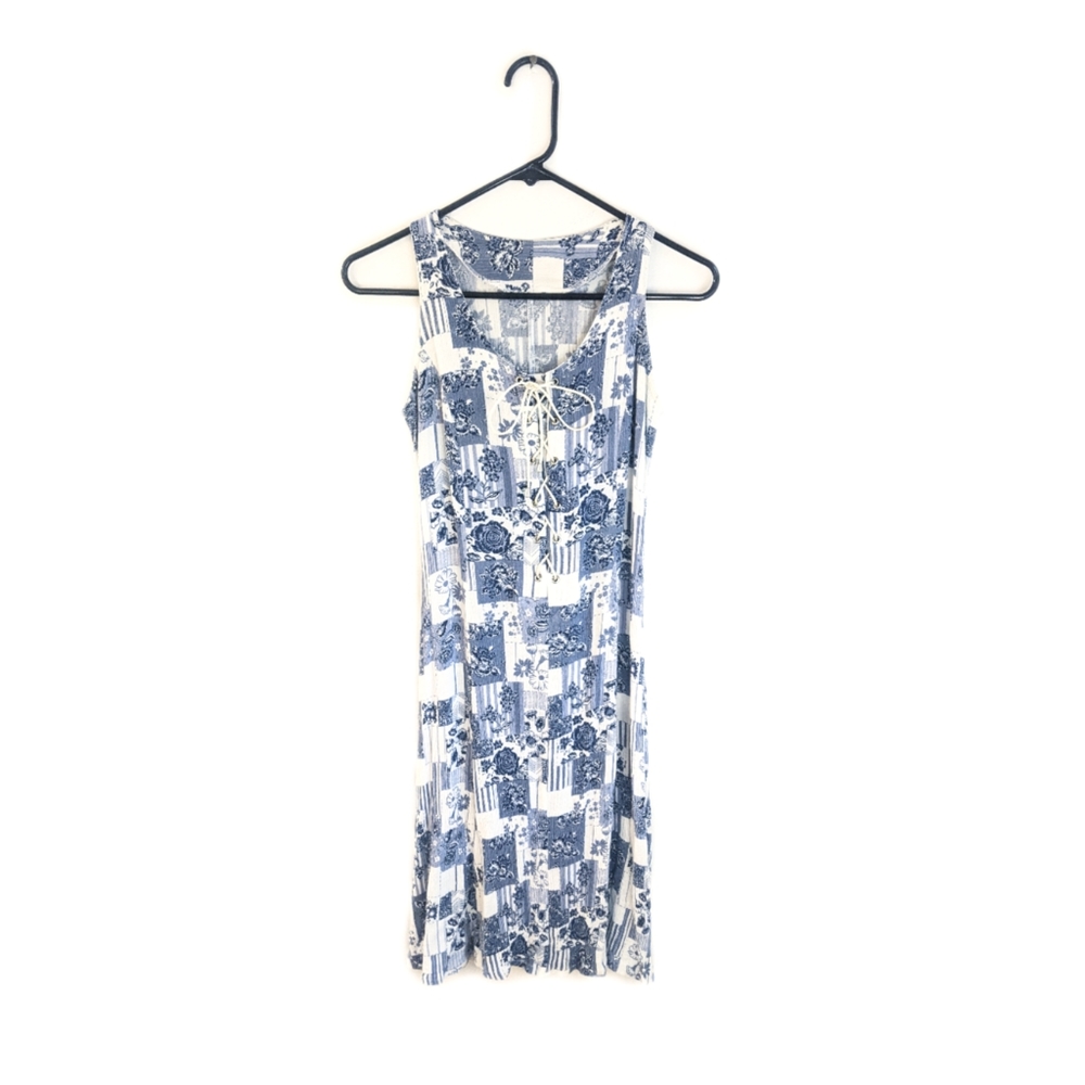 Vintage 90s Feminine Fairycore Grunge Mini Skater Dress